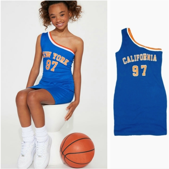 SHEIN Blue One-Shoulder Jersey Dress - Picture 2 of 4